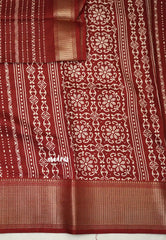 Nila vasundra printed silk Maroon