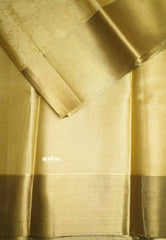 Ahaana -  Nita Ambani inspired semi silk with emboss weaving plain border - Pure gold