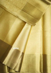 Ahaana -  Nita Ambani inspired semi silk with emboss weaving plain border - Pure gold