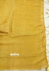 Swarna - Organic Soft Tissue linen saree Full gold