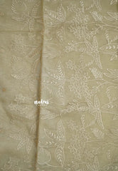 Pastel Sandal - Organza Silk with Small Floral Embroidery - Best for Engagements / Haldi / Reception