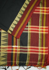 Paavai khadi big border - Black