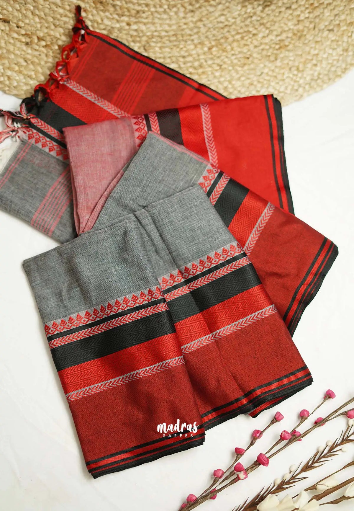 Paavai khadi Grey color