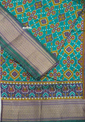 Rathi - Dual shade Semi Mysore silk ikkat prints - Teal green