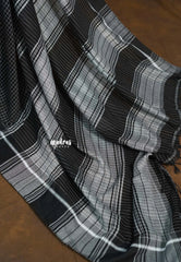 Patteda Anchu saree Black with black