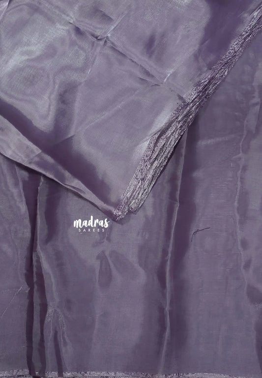 Dusty Purple - Plain space silk with No Blouse