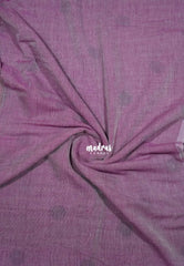 Onion purple - Polka dots soft Khadi saree