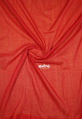 Chilli red - Polka dots soft Khadi saree