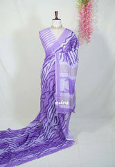 Lilac Glow - Pragathi - Linen Cotton Saree Digital Prints - Perfect for Office Wear | Summer wear | Casual Wear