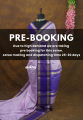 (PRE-BOOKING) Lilac Pink - Kanimozhi - Soft Silk Vintage Checks with Rettapet Border - Best for Festive Wear
