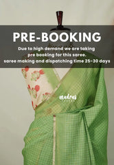 (PRE-BOOKING) Pastel Pista Green - Linen Cotton Saree Checks with Tiny Border - Best for Office Wear | Casual Wear