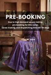 (PRE-BOOKING) Lavender Purple - Linen Cotton Saree Checks Body with Kalamkari Pallu and Blouse - Best for Office Wear | Casual Wear
