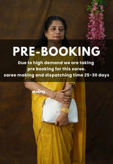 (PRE-BOOKING) Varnika - Yellow - Soft Organza silk with stripes weaving with small zari border