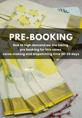 (PRE-BOOKING) Halfwhite - Sowmiya - Organic Bamboo Cotton Digital prints with tissue border