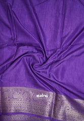 Premium printed silk trendy prints with antique border - Purple