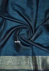 Green - Premium Printed Silk with Kalamkari prints with Zari Border