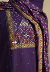 Amitha – Royal Purple Premium Semi Silk Salwar Suit
