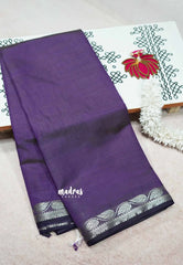 Jamun Purple - Raaga - Lightweight saree wtih silver leaf zari