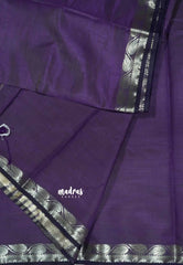 Jamun Purple - Raaga - Lightweight saree wtih silver leaf zari