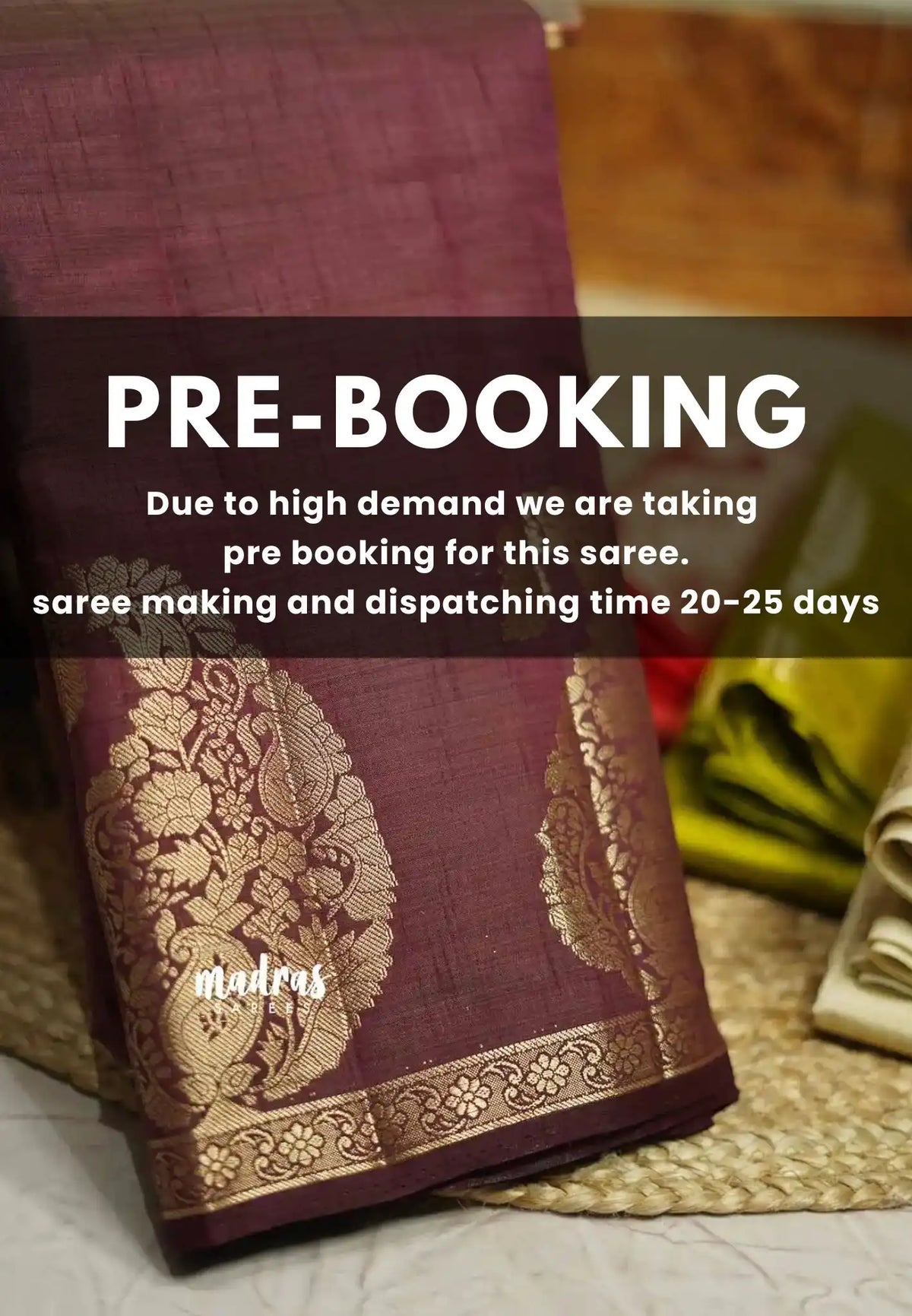 (PRE-BOOKING) Brown - Raaga - Lightweight Semi tussar saree wtih Mango border
