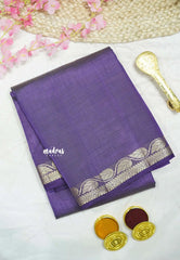 (PRE BOOKING) Raaga - Lightweight Semi tussar saree wtih leaf border - Violet purple