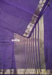 (PRE BOOKING) Raaga - Lightweight Semi tussar saree wtih leaf border - Violet purple