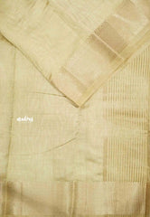 Raaga - Lightweight Semi tussar self weaving body bavanji border - Beige