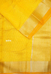 Raaga - Lightweight Semi tussar self weaving body bavanji border - Golden yellow