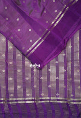 Dual Shade Purple - Raaga - Semi Tussar Saree Buttas with Gap Border - Best for Small Functions