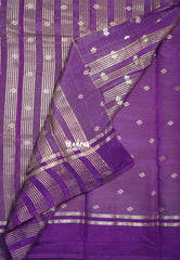 Dual Shade Purple - Raaga - Semi Tussar Saree Buttas with Gap Border - Best for Small Functions