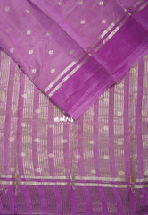 Dual Shade Lavender Purple - Raaga - Semi Tussar Saree Buttas with Gap Border - Best for Small Functions
