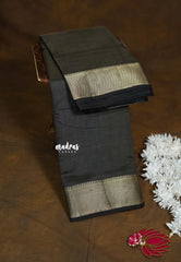 Dual Shade Greyish Black - Raaga - Lightweight Semi tussar bavanji border - Best for Small Functions