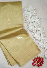 Dual Shade Golden Beige - Raaga - Semi Tussar with Temple Border - Best for Small Functions