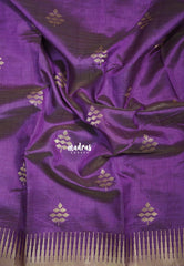 Dual Shade Purple - Raaga - Semi Tussar with Temple Border - Best for Small Functions