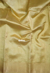 Dual Shade Golden Beige - Raaga - Semi Tussar with Temple Border - Best for Small Functions