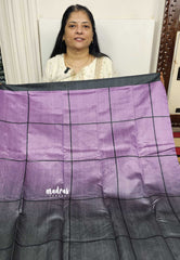 Roopa - Semi Tussar gradient saree with Metallic shades - Purple