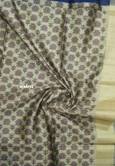 M.S.Blue - Roopa - Premium Chappa semi tussar with Madhubani art pallu