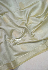 Soft Dove Grey - Roopa - Premium Chappa semi Tussar with Madhupani Prints -  Perfect for Small Functions