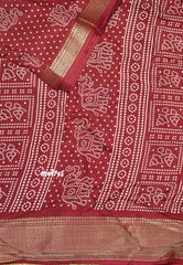 Maroon - Light weight Vasundra printed silk