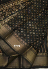 Saraswathi Printed silk Black stripes