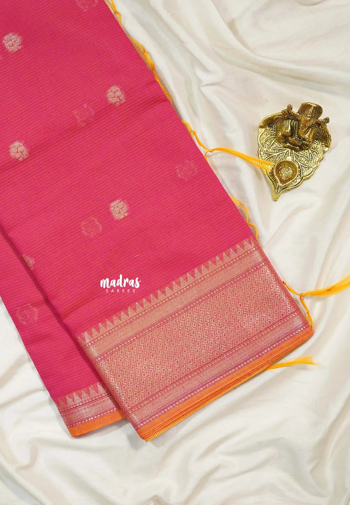 Dual Shade Pink - Shalini Banarasi Lightweight Kota Silk Saree with Zari Border - Best for Wedding Functions
