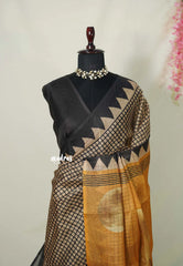 Pastel Brown -  Shalini Fancy Kota Cotton with Checks - Best for Office Wear