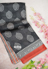 Nightfall Black - Shalini Fancy Kota Cotton with Prints - Best for Office Wear