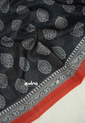 Nightfall Black - Shalini Fancy Kota Cotton with Prints - Best for Office Wear