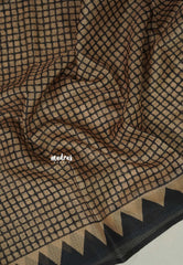 Pastel Brown -  Shalini Fancy Kota Cotton with Checks - Best for Office Wear