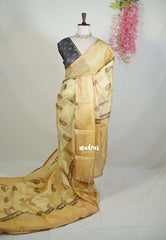 Creamy Yellow - Shalini Premium Kota Silk Saree with Mango Motif Prints - Best for Small Functions | Casual Wear