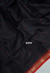 Jet Black - Shalini Premium Kota Silk with Buttas Prints - Best for Pooja Functions | Casual Wear
