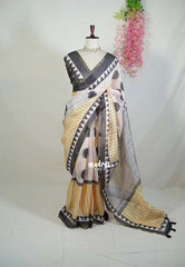 Blush Beige - Shalini Premium Kota Silk Saree with Ball Butta Prints - Best for Small Functions | Casual Wear