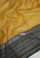 Mustard Yellow - Shalini Premium Kota Silk with Flower Prints - Best for Office Wear | Casual Wear
