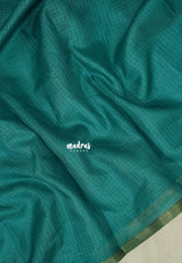 Peacock Green - Shalini Premium Kota Silk with Kalamkari Pallu and Blouse - Best for Small Functions